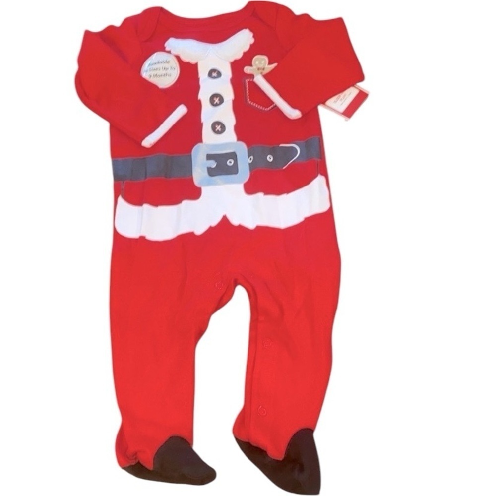 Holiday time red Santa suit one piece size 6-9 months new with tags